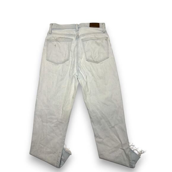 Madewell Distressed Light Wash Raw Hem Jeans Size 30 - Picture 13 of 13